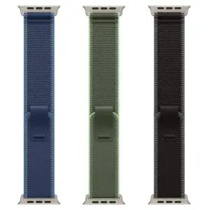New Apple Watch 49mm Trail Loop Band - Natural Titanium Finish (Color and Size Select)