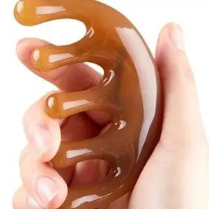 이중턱 괄사 마사지기 어깨 두피 셀프 마사지 도구 긴장 해소기 10X6cm (WFK0YID)