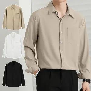 남자 남방 가을 봄남방 구김없는 면 캐주얼 셔츠 3컬러/체크/남성/긴팔/와이셔츠/정장/봄셔츠/면남방/카라