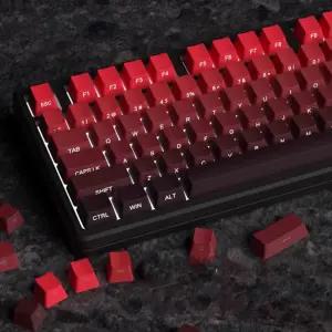 모노레드 그라데이션 키캡 (133key) 측면 OEM PBT 기계식 키보드 독거미 한무무