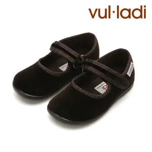 [트래드후스](본점)[VULLADI] 불라디 벨벳 여아구두 벨벳메리제인 1800 브라운 VU1800J3NR by 트래드후스