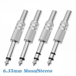 5PCS 6.35mm/6.5mm 2극 모노 앰프 플러그 6.35 스테레오 금속 마이크 잭 오디오 커넥터 KTV 용