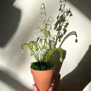 비즈 식물 DIY 만들기 소형 조화 장식 소품 5X3CM 인조 1개 패키지 플랜트 키트 화분재