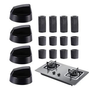 4Pcs 교체 스위치 h 손잡이 플라스틱 가스 스토브 제어 벤치 탑 버너 용 일반 범위 오븐 쿠커 호브