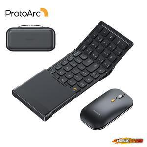 호환 ProtoArc XKM01 접이식 키보드 마우스 세트 iPad iPhone Mac Android Windows iOS 용 휴대용 Bluetoot