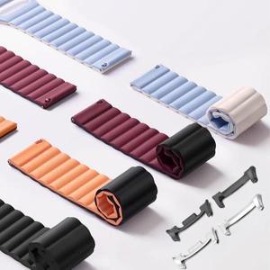 삼성 갤럭시 워치 8 클래식/8 44mm 실리콘 교체용 벨트 시계줄 코레아 스트랩 마그네틱 밴드