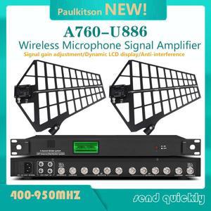 Paulkitson A760-U886 5 채널 안테나 분배기 시스템 신호 증폭기 RF  스플리터 Shure 무선 마이크용 U886