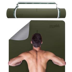 남성용 고고키위 엑스트라 와이드 요가 매트 72 L x 36 W 요가, 필라테스, 바닥 운동을 위한 정렬 마크가 있는 논슬립 및 운동