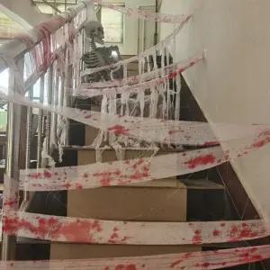할로윈 행사 핏자국 거즈 분장 인테리어 캠핑 학원 귀신의집 파티 꾸미기 장식품 3m