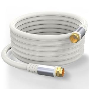 RCA 케이블RG6 동축 케이블 75Ω 초고속 인터넷 광대역  디지털 TV 안테나 위성 연장선 흰색