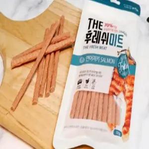 고품질 반려견 간식 연어 육포 져키 애견 껌 10개 펫 용품 맛있는 (WFK7B7B)