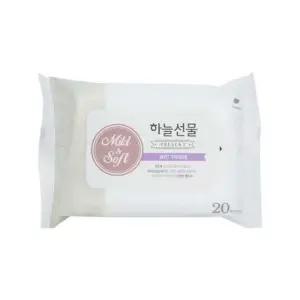 하늘선물 물티슈 리필 20매 소형 물티슈 여행용 물티슈 여행용 리필 일회용 20매