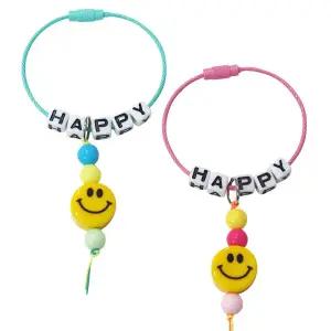 맘아트 DIY 스마일 와이어 키링 HAPPY 만들기 키트 이니셜 세트 악세사리소품