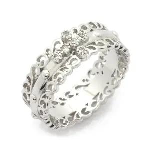 실버 큐빅 엠마오 묵주반지 천주교 성물 P0000DJV