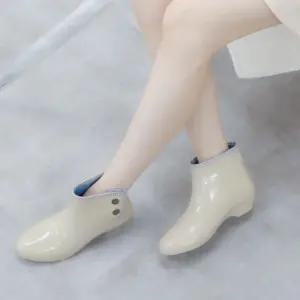 심플한 여성 레인부츠 발목장화 레인슈즈 우화 - 보생여우화