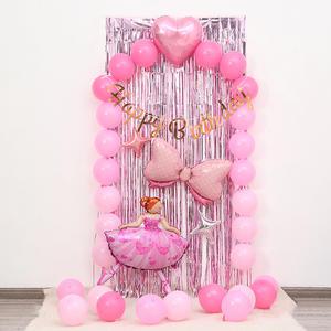 [피앤비유니티]파티초대 공주 파티커튼 생일세트