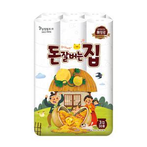 삼정 3겹 데코 돈잘버는집 화장지 30M 30롤 1팩