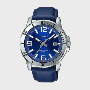 CASIO 카시오 MTP-VD01L-2B 남성시계 심플 가죽 손목시계