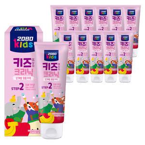 2080 키즈 크리닉 2스텝 프루티 치약, 80g, 12개