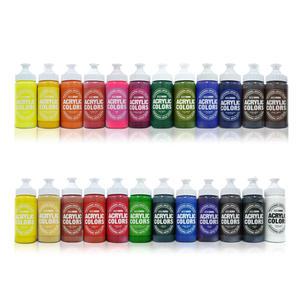 종이나라 비비드 아크릴물감 220ml 24색 (A+B세트) 대용량물감