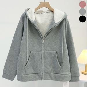 여성 겨울 데일리 뽀글 기모 안감 후드 집업 점퍼 여성후드집업 양털집업 양털점퍼 뽀글이후드집업 뽀글이