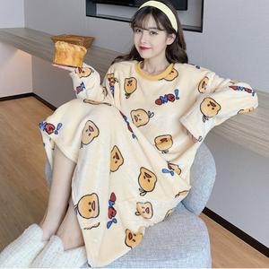 겨울 슬립 원피스 극세사 롱원피스 파자마파티 원피스 임산부 겨울 세트 극세사 샤워 가족 수