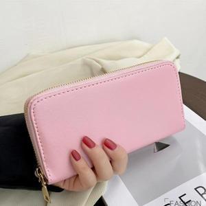 간결한 PU 단색 여러 카드 슬롯 여성용 지갑, 2025 패션, 다목적 대용량, 클래식 스타일 여성용 가방, 신제