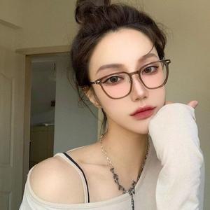 [더구두] 심플 오버사이즈 투명 뿔테 안경 8003_P352739772