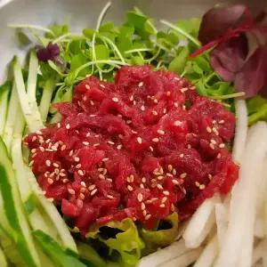 [내가고기] 마장동에서 당일 작업한 국내산 소고기 육회 300g + 양념소소( 초고추장맛 )