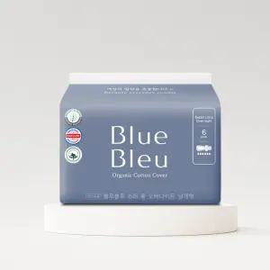 블루블루 유기농 순면커버 슈퍼 롱 오버나이트 생리대 (6p)