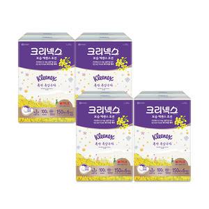 크리넥스 보습 에센스 로션 각티슈 150매, 6입, 4개