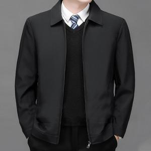 ashion카라 남성 짚업 자켓 정장핏 블랙 네이비 남자 중년 코디 댄디 데일리 선물