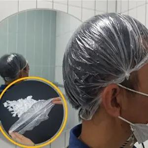 100개 일회용 비닐 헤어캡 샤워캡 염색 머리 캡 비닐-WC876A5