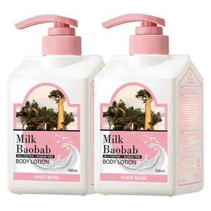 밀크바오밥 화이트머스크 바디로션 화이트 머스크향 500ml × 2개
