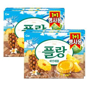 청우 플랑 파인애플 2번들(160gx2) 2개 탕비실 간식 어린이집 유치원 집들이 학교 신상과자 대용량과자