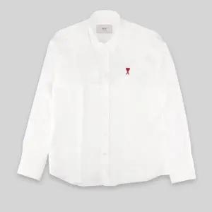 25SS 아미 BFUSH063 CO0031 168 스몰 하트 로고 옥스포드 클래식핏 셔츠 화이트
