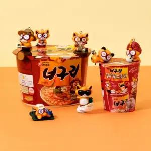 너구리 컵라면 스토퍼 키링 9종 랜덤발송