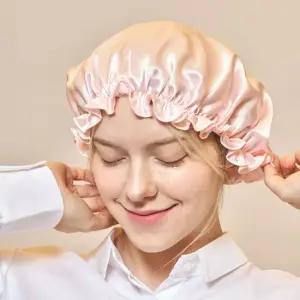 실키아 천연 실크 수면캡 나이트캡 헤어캡스타일