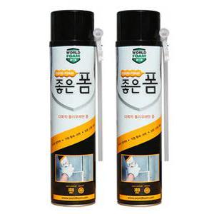 1+1 다목적 폴리 월드폼 우레탄폼 스프레이 일회용 다목적폴리우레탄폼 다목적폴리우레탄폼일회용 폴리우레