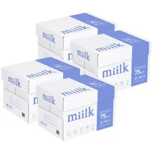 한국제지 밀크 A4용지 복사용지 75g 4박스 8000매