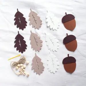 가을장식소품 가을도토리구슬가랜드DIY 펠트도토리장식