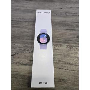 삼성 갤럭시 워치 5 40mm LTE 스마트워치, 사파이어 크리스탈 글래스, 향상된 GPS, 바디, , 피트니스, 수면 트래커, 미국 버전, 실버, 보라색 밴드 포함