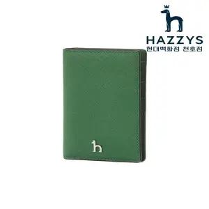 [헤지스ACC] HIHO5F136E2 그린 단색 소가죽 카드지갑