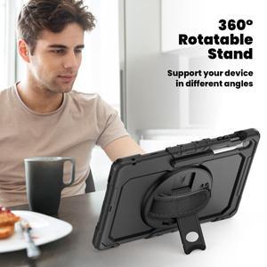 삼성 갤럭시 탭 S10FE/S10FE+/S9용 핸드 스트랩 태블릿 케이스 어깨 스트랩 포함 충격 방지 어린이 안전 실