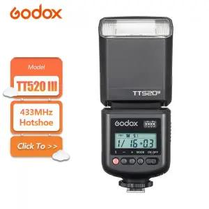 카메라후레쉬 Godox TT520 III GN33 수동 카메라 플래시 RT-16 무선 송신기 캐논 니콘 소니 Sony 펜탁스용