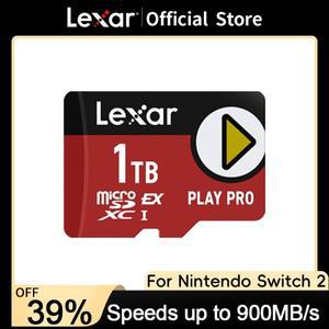Lexar Play PRO MicroSD Express 카드 1TB/512GB/256GB 4K 비디오 닌텐도 호환 Switch 2용 게임 콘솔용 메