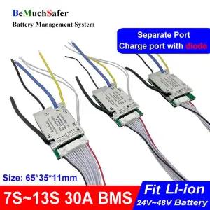 Hailong BMS 온도 센서 PCM 배터리 온오프 스위치 포함 DIY 전기 자전거 배터리 7S 10S 12S 13S 30A 24V 36