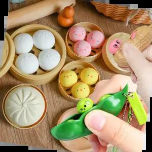 팝잇 만두말랑이 돼지 병아리말랑이 스퀴시완두콩땅콩