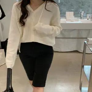 루미엔 후드 니트 가디건