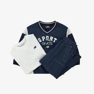 [뉴발란스]M 뉴발란스키즈트레이닝세트 HQK NK9YE1108U-59 Essential 스케이트보드 V넥 우븐 피스테 셋업